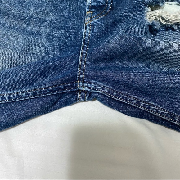 Topshop Moto Hayden Ripped Boyfriend Button Fly Jean Blue 28 - Picture 8 of 14